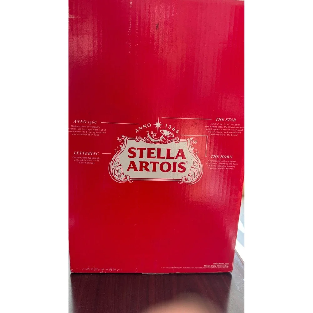 Stella Artois Anno 1366 Belgium Chalice Beer Glass Gold Rim 40cl Pasabahce 34947